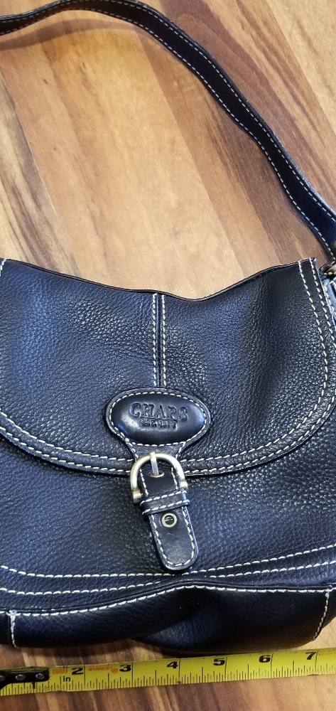 Chaps purse, black leather, mint condition